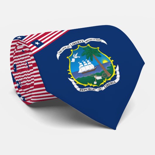 Liberiaanse Vlag & Wapen, Vlag van Liberia Stropdas (Opgerold)