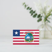 Liberiaanse Vlag & Wapen, Vlag van Liberia Visitekaartje (Staand voorkant)