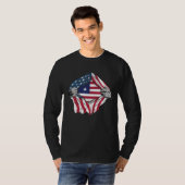 Liberian Blood Inside Me  Liberia Flag T-shirt (Voorkant volledig)