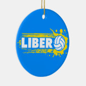 Libero Volleyball Keramisch Ornament (Rechts)