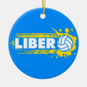 Libero Volleyball Keramisch Ornament (Voorkant)