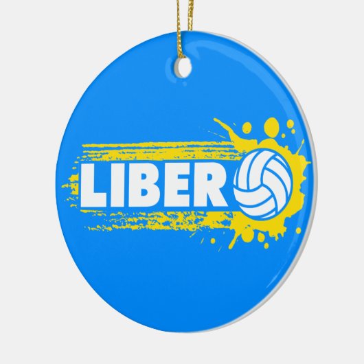 Libero Volleyball Keramisch Ornament (Links)