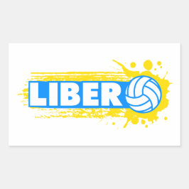 Libero Volleyball Rechthoekige Sticker