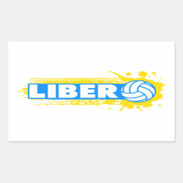 Libero Volleyball Rechthoekige Sticker