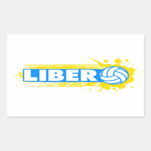 Libero Volleyball Rechthoekige Sticker