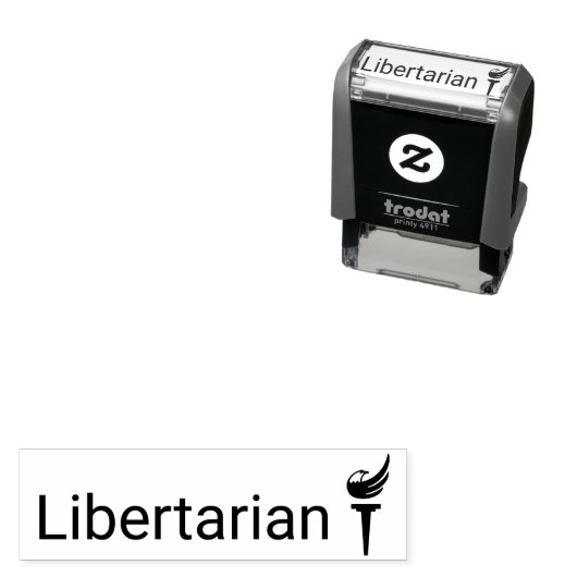 Libertarian 1,4 x 0,4-inch stempel (In situ)