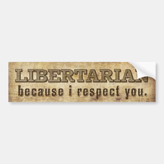 Libertarian Bumpersticker (Voorkant)