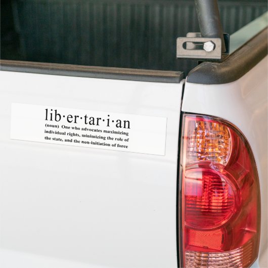 Libertarian Definition Bumpersticker (Op Truck)