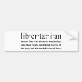 Libertarian Definition Bumpersticker (Voorkant)