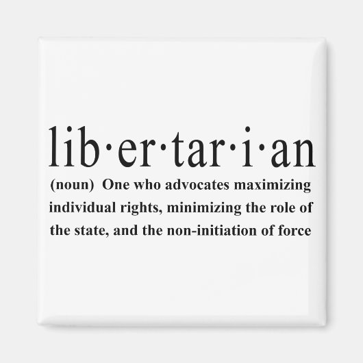 Libertarian Definition Magneet (Voorkant)