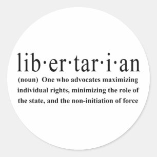 Libertarian Definition Ronde Sticker