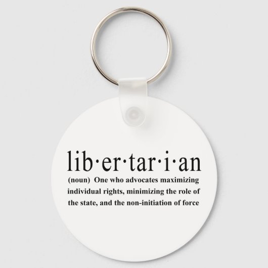 Libertarian Definition Sleutelhanger (Voorkant)