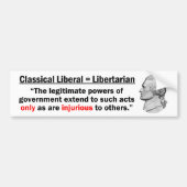 Libertarian Jefferson Bumpersticker (Voorkant)