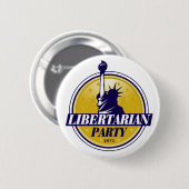 Libertarian Logo van de Partij Ronde Button 5,7 Cm (Voorkant /achterkant)