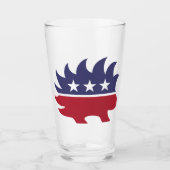Libertarian Party Porcupine Symbol Glas (Voorkant)