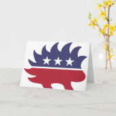 Libertarian Party Porcupine Symbol Kaart (Gele Bloem)