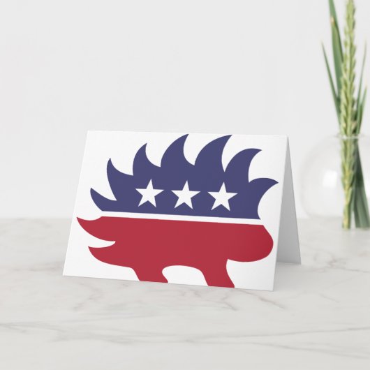 Libertarian Party Porcupine Symbol Kaart (Voorkant)