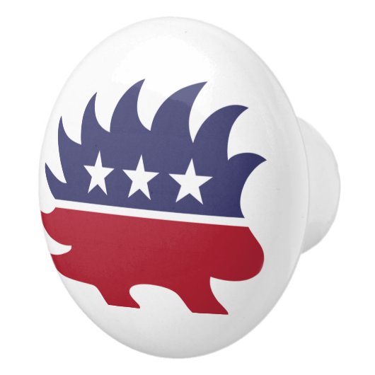 Libertarian Party Porcupine Symbol Keramische Knop (Rechts)