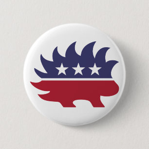 Libertarian Party Porcupine Symbol Ronde Button 5,7 Cm