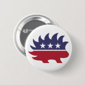 Libertarian Party Porcupine Symbol Ronde Button 5,7 Cm (Voorkant /achterkant)