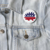 Libertarian Party Porcupine Symbol Ronde Button 5,7 Cm (In situ)