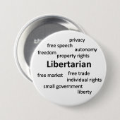 Libertarian Philosophy en Values Ronde Button 7,6 Cm (Voorkant /achterkant)