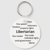 Libertarian Philosophy en Values Sleutelhanger (Voorkant)