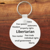 Libertarian Philosophy en Values Sleutelhanger (Voorkant)