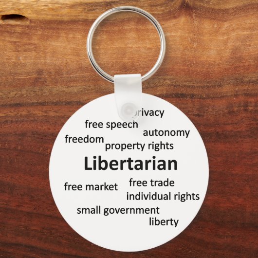 Libertarian Philosophy en Values Sleutelhanger (Voorkant)