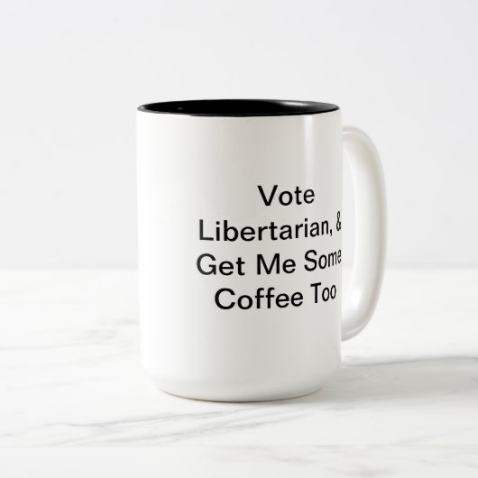 Libertarian Political Coffee Mok (Voorkant rechts)