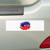 Libertarian porcupine 3D Bumpersticker (Op auto)