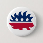 Libertarian Porcupine Button (Voorkant)