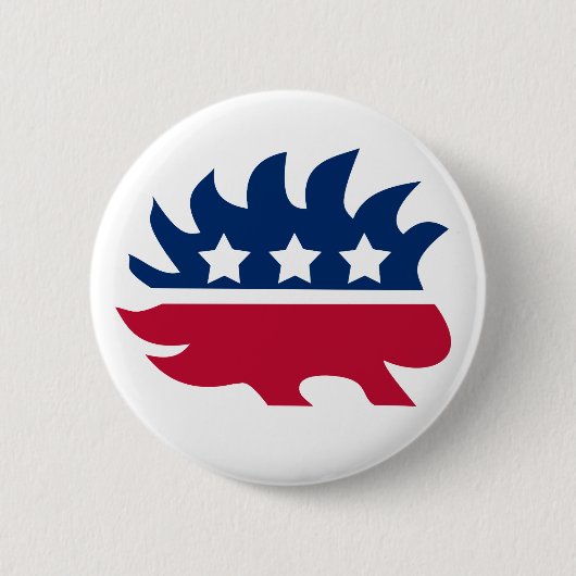 Libertarian Porcupine Button (Voorkant)