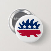 Libertarian Porcupine Button (Voorkant /achterkant)