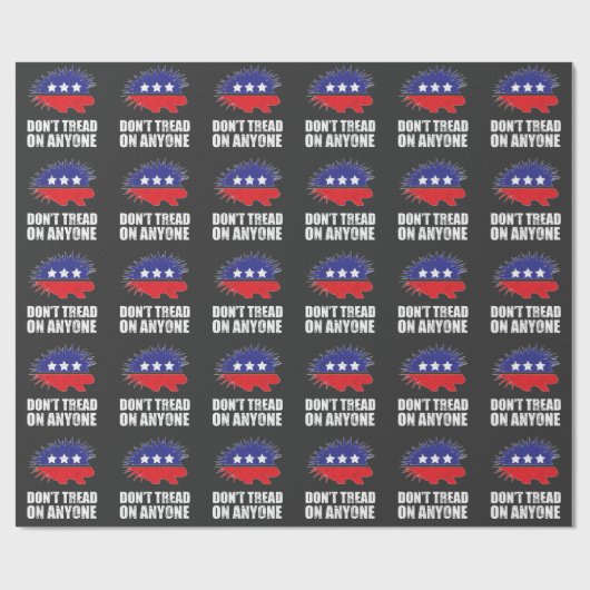 Libertarian Porcupine Logo Don't Tread on Anyone Cadeaupapier (Vlak)