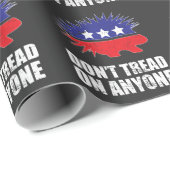 Libertarian Porcupine Logo Don't Tread on Anyone Cadeaupapier (Rol Hoek)