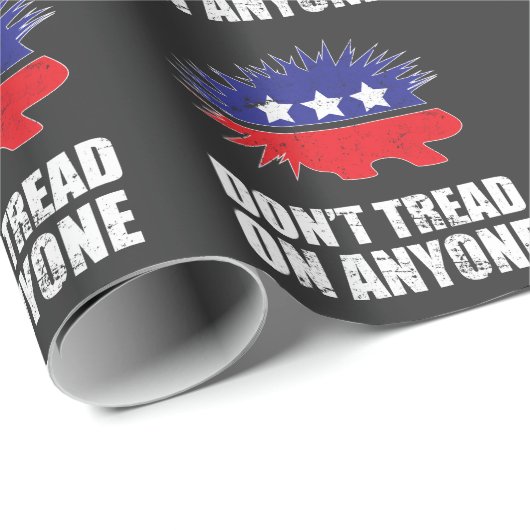 Libertarian Porcupine Logo Don't Tread on Anyone Cadeaupapier (Rol Hoek)