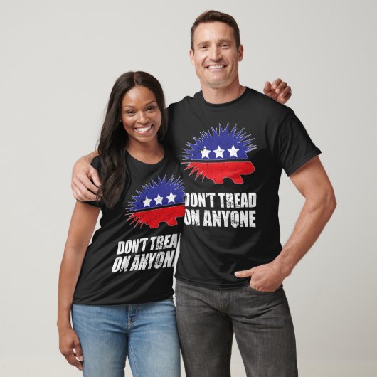 Libertarian Porcupine Logo Don't Tread on Anyone T-shirt (Unisex)