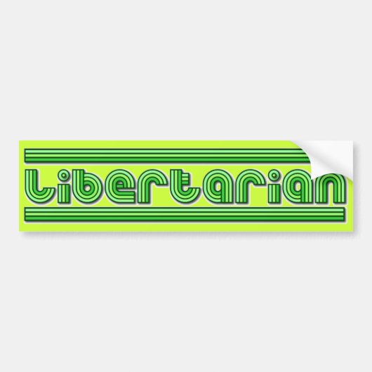Libertarian Retro Bumpersticker (Voorkant)