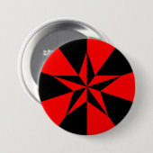 Libertarian-socialistische vlag ronde button 7,6 cm (Voorkant /achterkant)