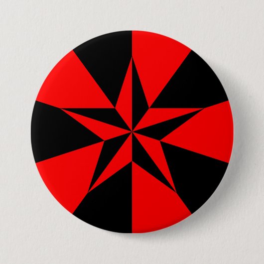 Libertarian-socialistische vlag ronde button 7,6 cm (Voorkant)