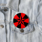 Libertarian-socialistische vlag ronde button 7,6 cm (In situ)
