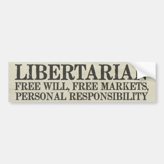 Libertarianisme Bumpersticker (Voorkant)
