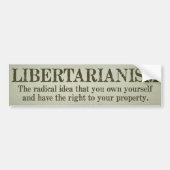 Libertarianisme Bumpersticker (Voorkant)