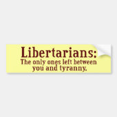 Libertarians Bumpersticker (Voorkant)