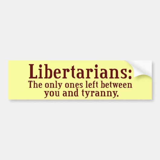 Libertarians Bumpersticker (Voorkant)