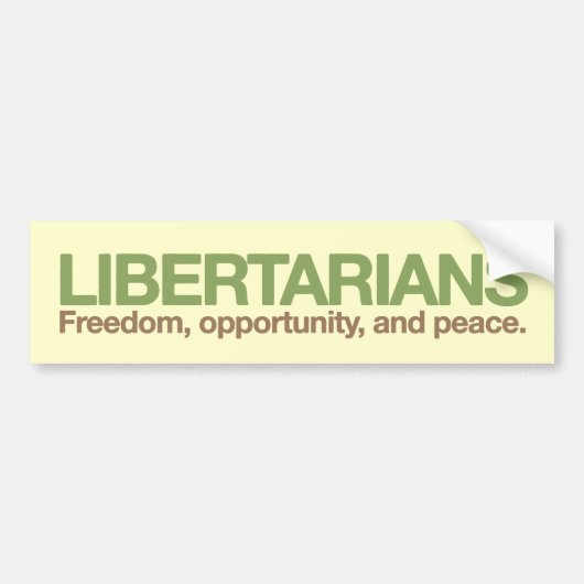 Libertarians Bumpersticker (Voorkant)