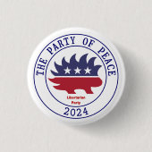 Libertariële partij in 2024 ronde button 3,2 cm (Voorkant)