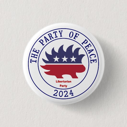Libertariële partij in 2024 ronde button 3,2 cm (Voorkant)