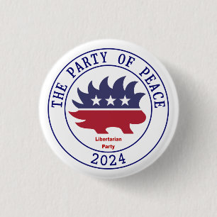 Libertariële partij in 2024 ronde button 3,2 cm